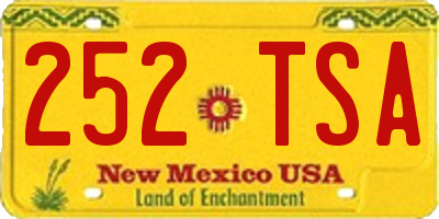 NM license plate 252TSA
