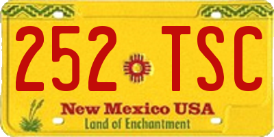 NM license plate 252TSC