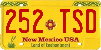 NM license plate 252TSD