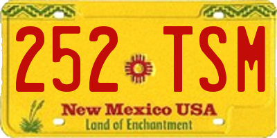 NM license plate 252TSM