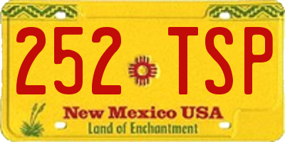 NM license plate 252TSP