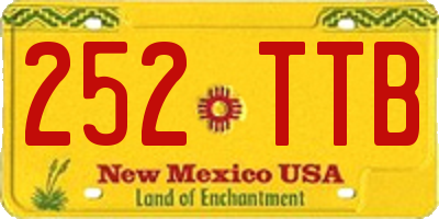 NM license plate 252TTB