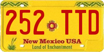 NM license plate 252TTD