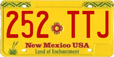 NM license plate 252TTJ