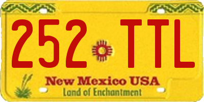 NM license plate 252TTL