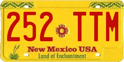 NM license plate 252TTM