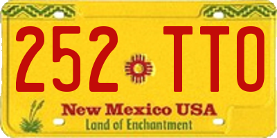 NM license plate 252TTO