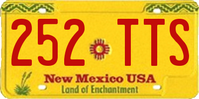 NM license plate 252TTS