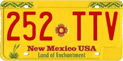 NM license plate 252TTV