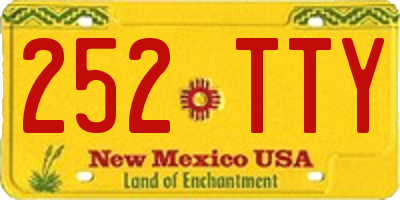 NM license plate 252TTY