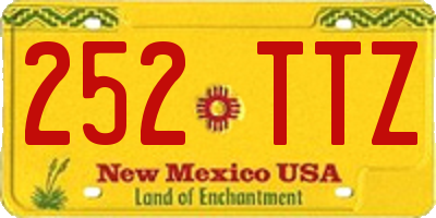 NM license plate 252TTZ