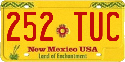 NM license plate 252TUC