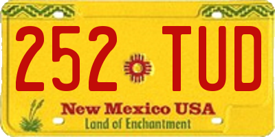 NM license plate 252TUD