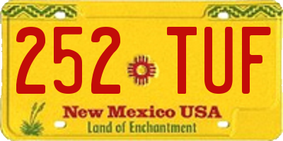 NM license plate 252TUF