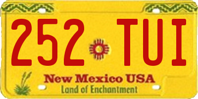 NM license plate 252TUI