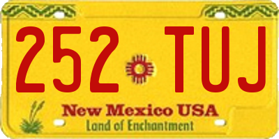 NM license plate 252TUJ