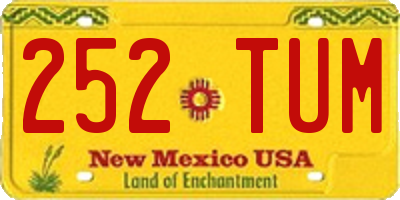 NM license plate 252TUM