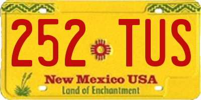 NM license plate 252TUS