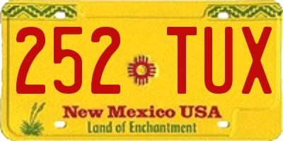 NM license plate 252TUX