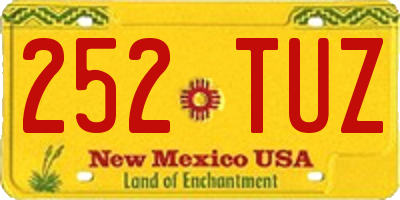 NM license plate 252TUZ