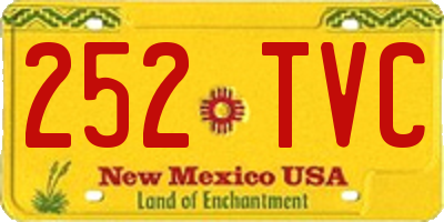 NM license plate 252TVC