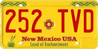 NM license plate 252TVD