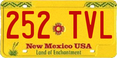 NM license plate 252TVL