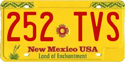 NM license plate 252TVS