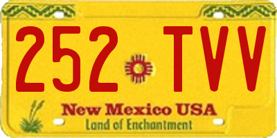 NM license plate 252TVV