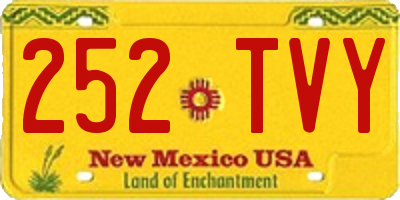 NM license plate 252TVY