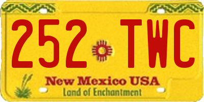 NM license plate 252TWC