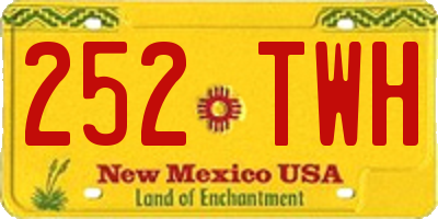 NM license plate 252TWH