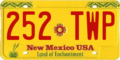 NM license plate 252TWP