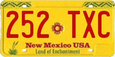 NM license plate 252TXC