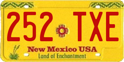 NM license plate 252TXE