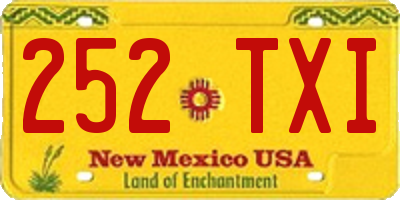 NM license plate 252TXI