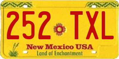 NM license plate 252TXL