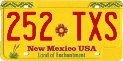 NM license plate 252TXS