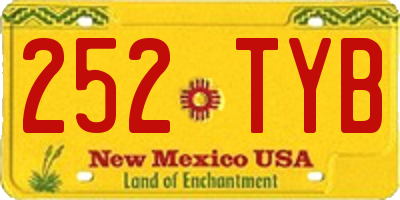 NM license plate 252TYB