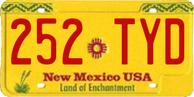 NM license plate 252TYD