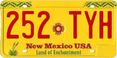 NM license plate 252TYH
