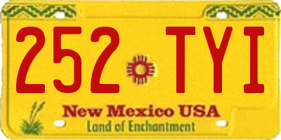 NM license plate 252TYI