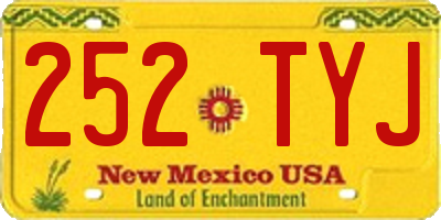 NM license plate 252TYJ