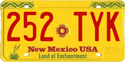 NM license plate 252TYK
