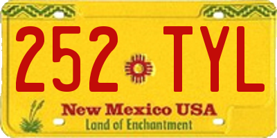 NM license plate 252TYL