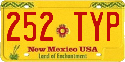 NM license plate 252TYP