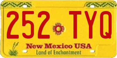 NM license plate 252TYQ