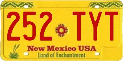 NM license plate 252TYT