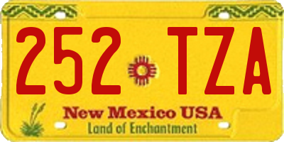 NM license plate 252TZA