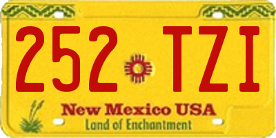 NM license plate 252TZI